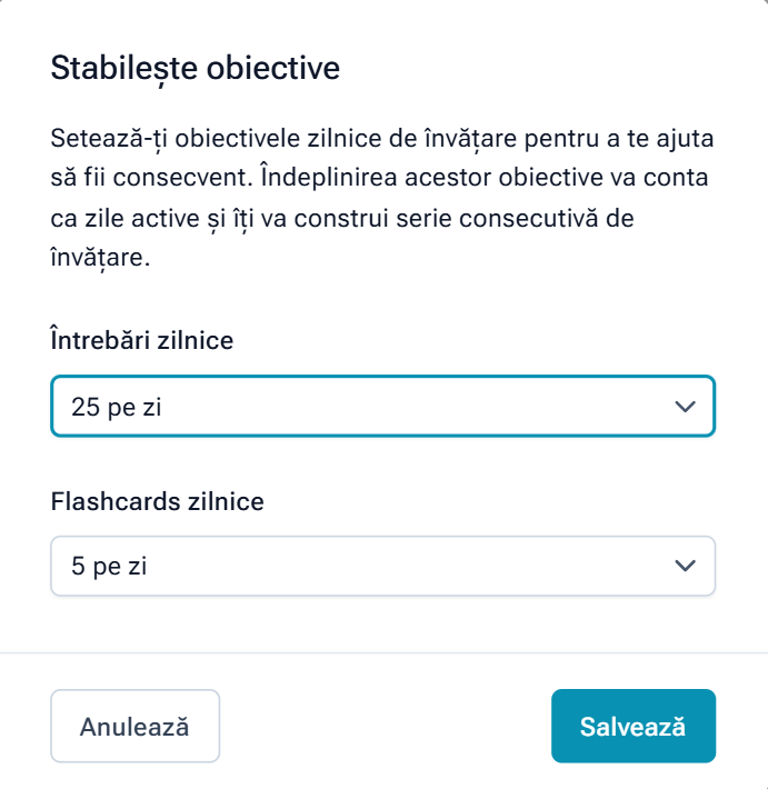 Stabilește-ți obiectivele!